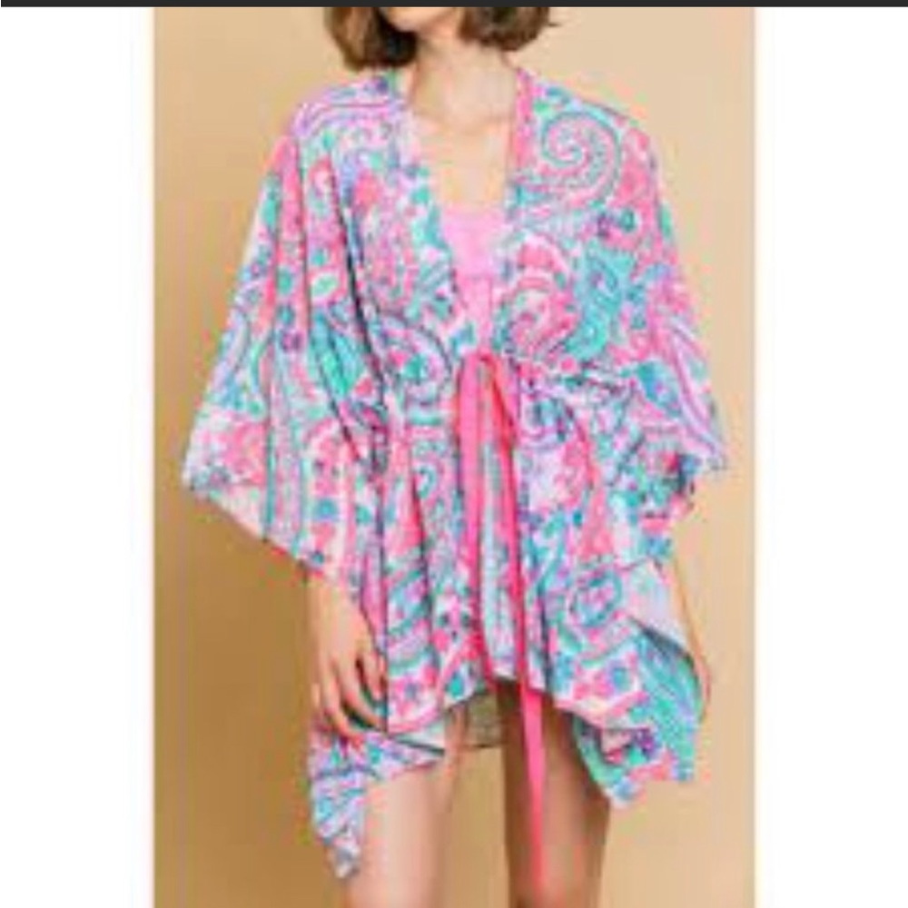 Umgee pink paisley swim coverup NWT